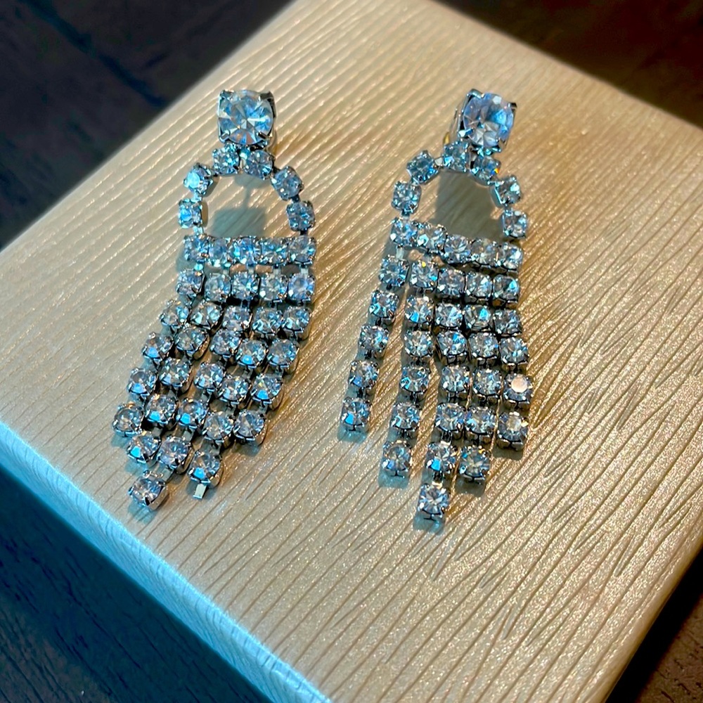 Vintage rhinestone earrings